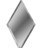 Зеркальная серебряная плитка РОМБ РЗС1-02 30х51