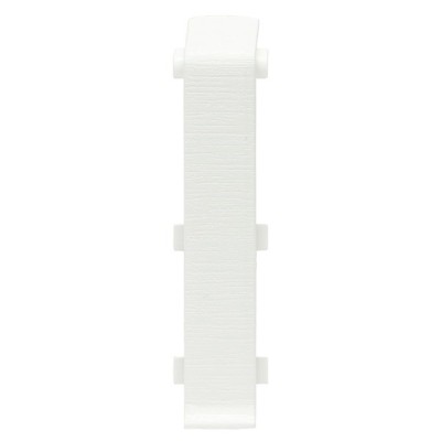 Соединитель для плинтуса напольного ПВХ Line Plast LS002 Белый глянец 85 мм