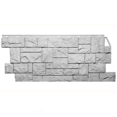 Фасадная панель FineBer Камень дикий Мелованный белый 995х439 мм