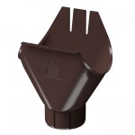 Воронка водосточная металлическая Docke Stal Premium RAL 8019 Шоколад 125/90 мм