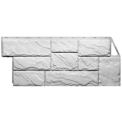 Фасадная панель FineBer Камень крупный Мелованный белый 966х423 мм