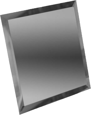 Квадратная зеркальная графитовая плитка с фацетом 10мм КЗГ1-04 - 300х300 мм/10шт
