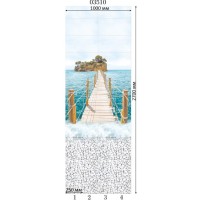 Стеновая панель ПВХ Panda 03510 Море Мост 2700х250х8 мм комплект 4 шт