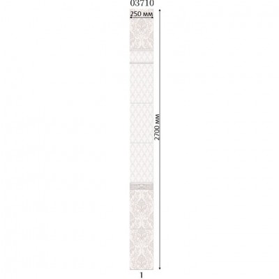 Стеновая панель ПВХ Panda 03710 Дамасский узор фон 2700х250х8 мм